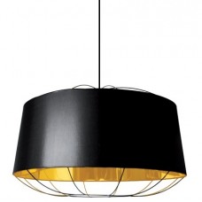 Φωτιστικό Κρεμαστό Μονόφωτο Φ40cm E27 230V Μαύρο 955ANDREA1/BL